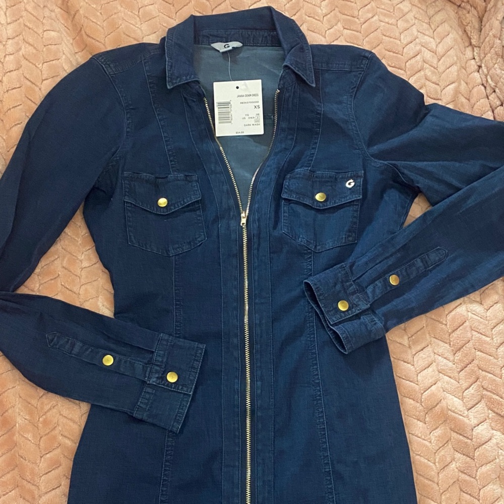 Women's Gap Denim Zip-Front Jacket Dress - Picture 4 of 4